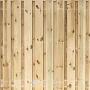 Grenen geschaafd plankenscherm 21-planks 15 mm, 180 x 180 cm, recht, groen geïmpregneerd. [W08198] Wv
